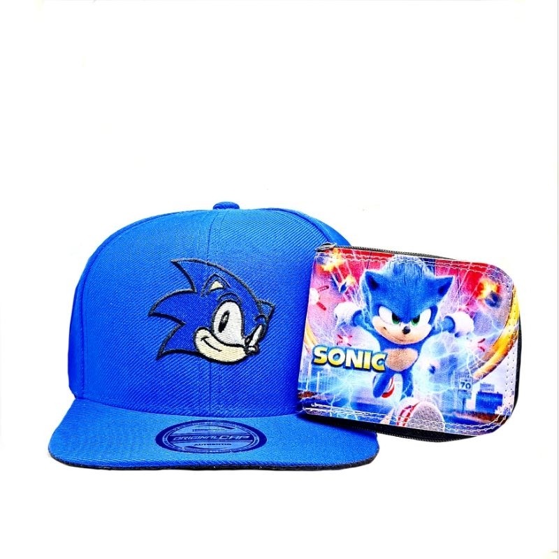 Boné Chapéu + Carteira Infantil Sonic Criança Menino Bordado - Ajustável e Confortável 3 a 8 anos em Oferta na Shopee