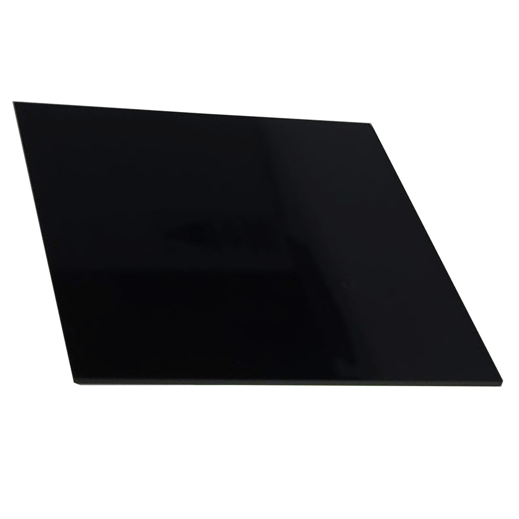 Chapa placa acrílico cast preto 38,5cm X 41,5cm X 2mm