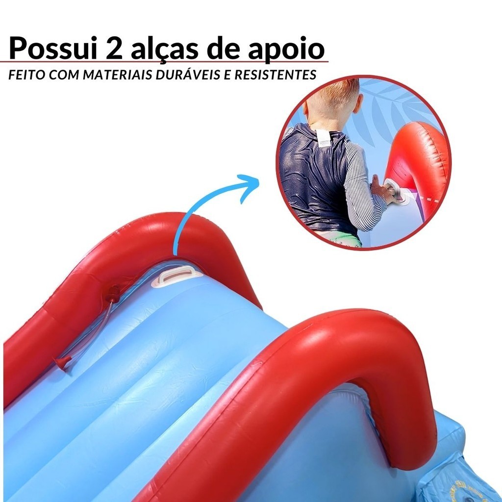 Escorregador Gigante Inflável Infantil com Água Importway 252x126x96cm Até 69kg — imagem 2 de 2