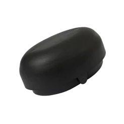 01 Ponteira Tampa Acabamento Estribo Oval Oblongo Preto Abs Universal Reposição