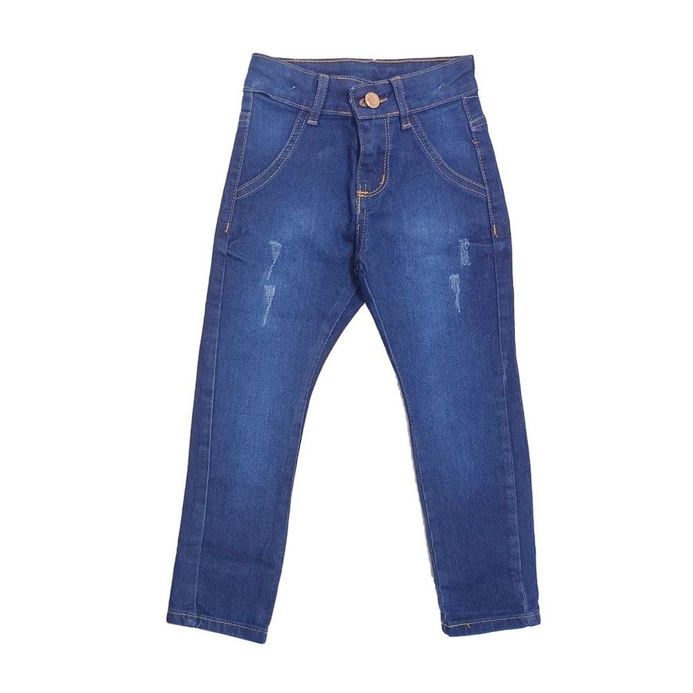Calça Menina Jeans Botão Coração - Byla & Bob - Baby & Kids Fashion