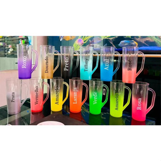 Kit 10 Canecas Long Drink Personalizadas Para Festa, Caneca Slim, Long drink com alça, Lembrancinhas, Baladas, Eventos,
