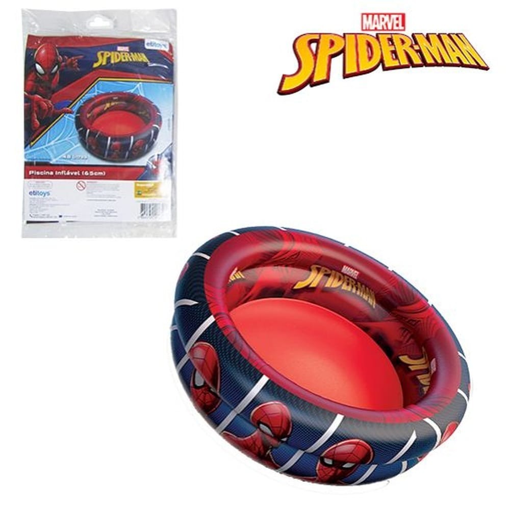 Piscina Inflável 37L 65cm Spiderman Marvel