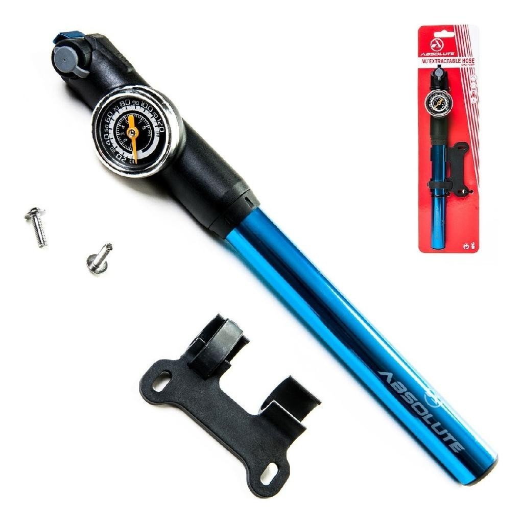 Bomba De Ar Para Bicicleta Absolute Manômetro 120psi Mini em Oferta na Shopee