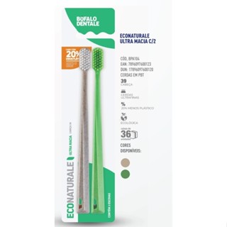 Escova Dental Eco Naturale Ultra Macia Com 2 Bufalo em Oferta na Shopee