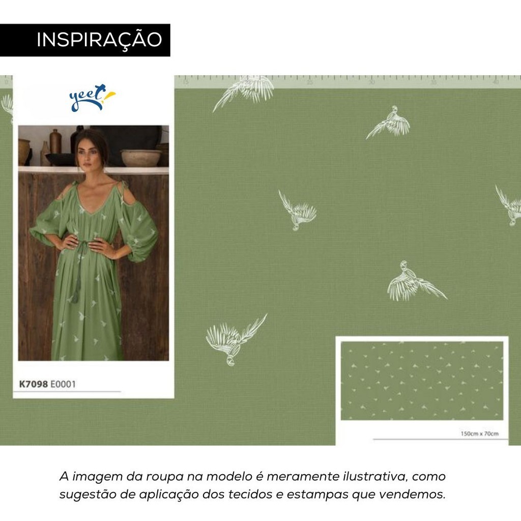 E o Vento Levou - 100% Viscose - Tecido Estampado Digital em Oferta na Shopee