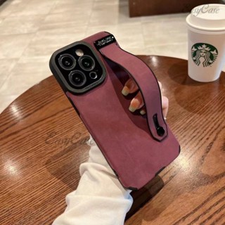 Vinho Tinto Simples Querido Meu Pulso De Couro Capa Para iPhone 15 14 13 12 11 Pro Max XR XSMAX TPU Macia Anti-Queda E Perda Traseira Completa em Oferta na Shopee