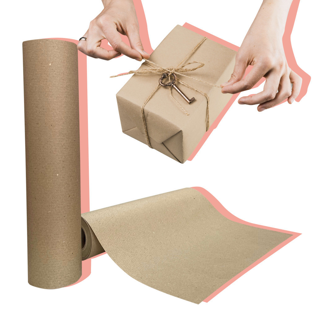 Papel Kraft Mix Bobina 60cm x 30mts Para Embrulho Pacotes Artesanato Embalagens Proteção Envios Correios Mascaramento