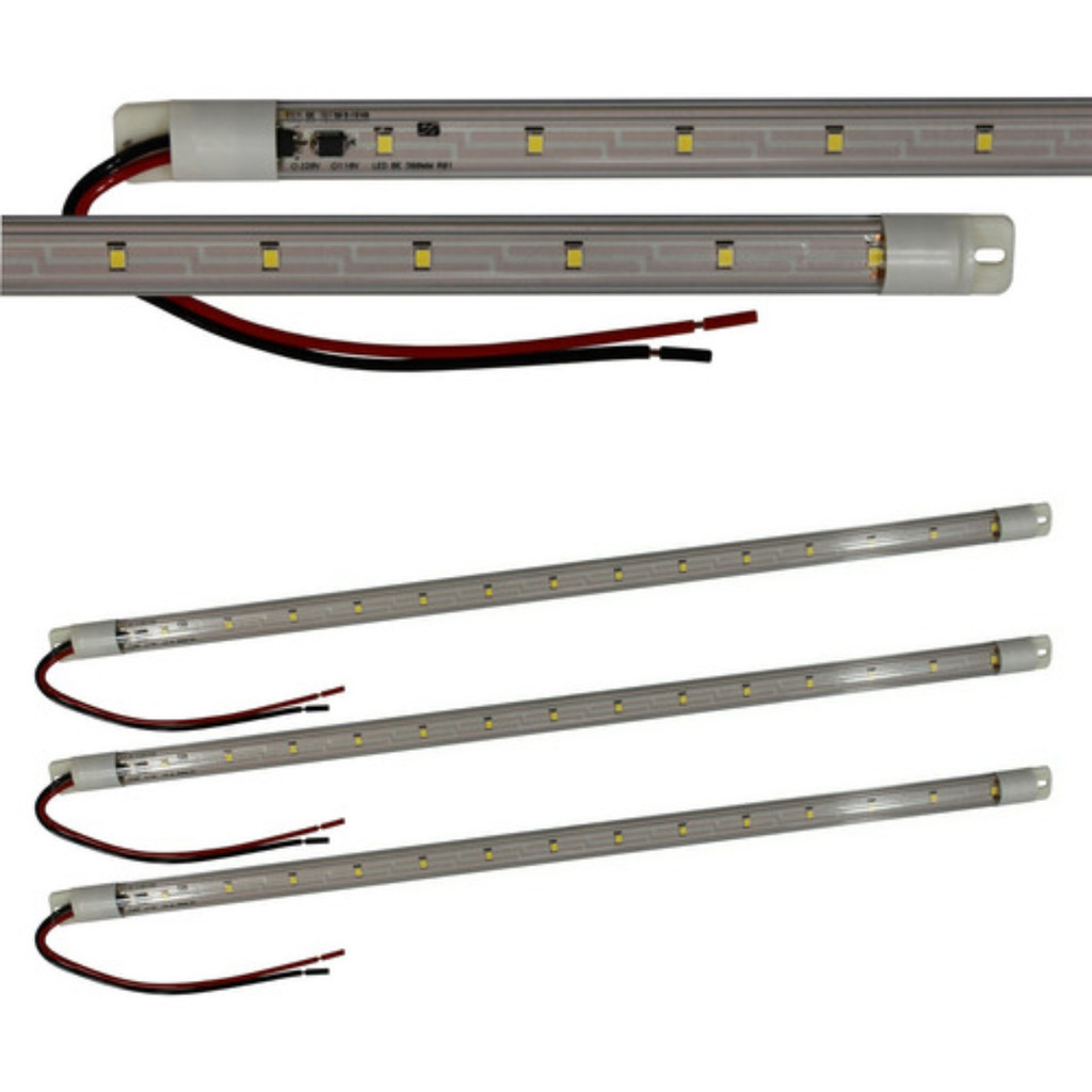 Kit 3 Peças Barra Led Régua Multiuso Freezer 7w Ip67 350mm