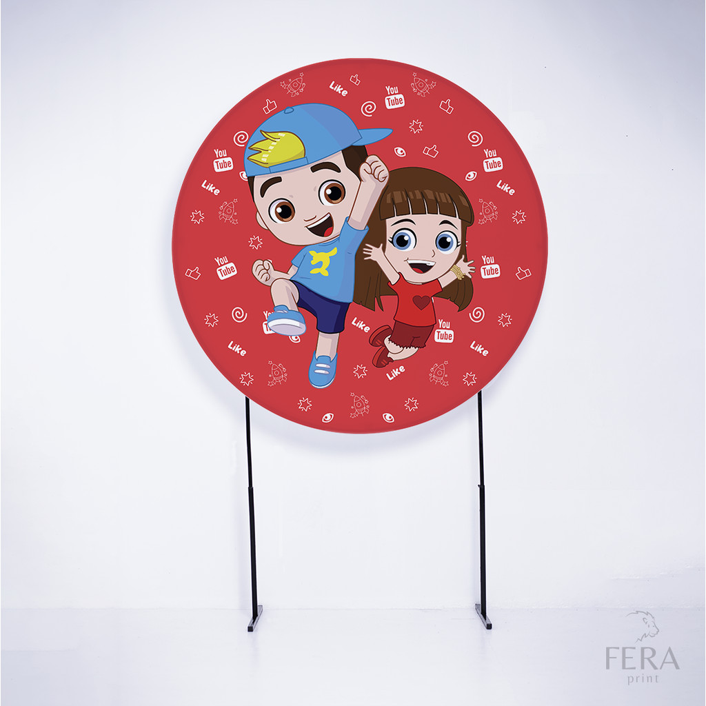 Painel Decorativo para Festa 1,80x1,80 metros Vesti Fácil com Elástico Lucas Neto - Fera Print