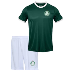 Kit Palmeiras Camisa e Shorts Infantil 1914 Verde Oficial