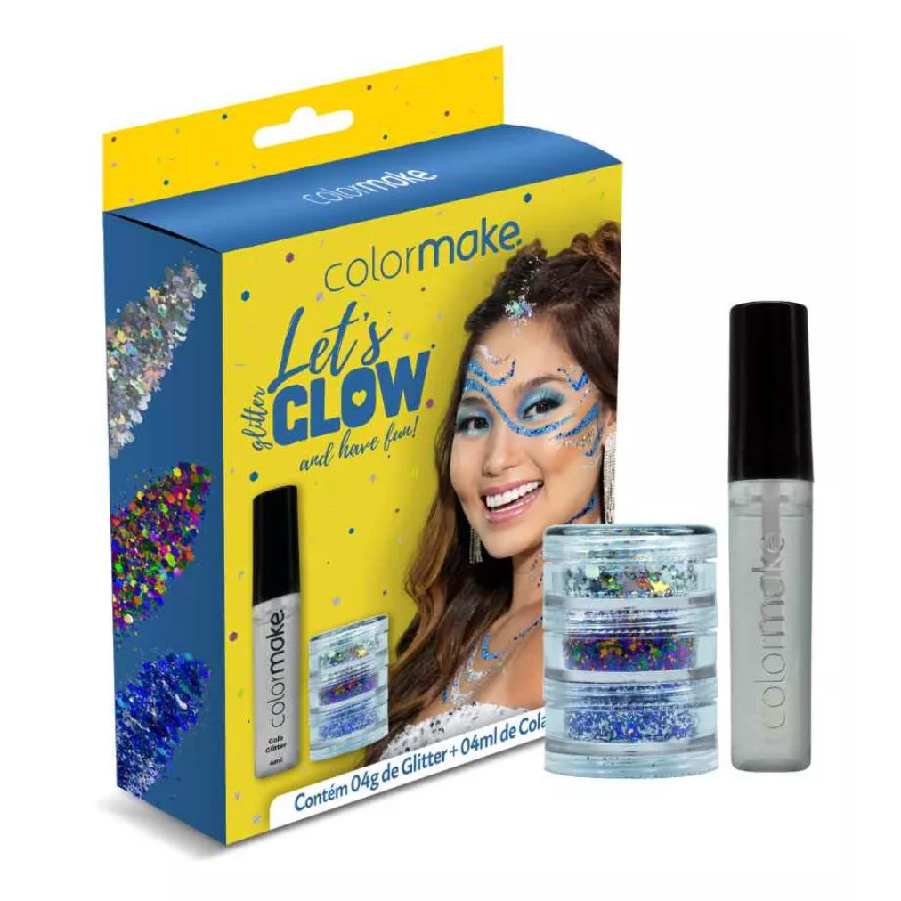 Glitter e cola Lets Glow Colormake Carnaval maquiagem 4ML