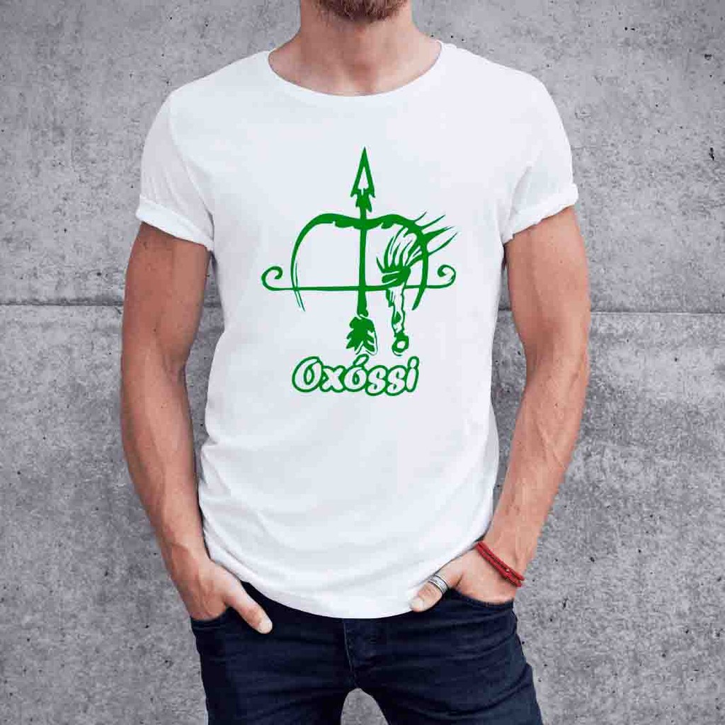 Camiseta Umbanda Oxóssi Escudo - Umbanda Candomblé - Unissex