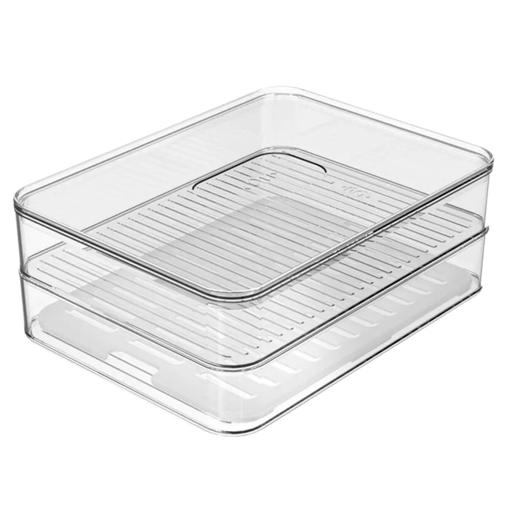 Porta Frios Duplo Clear Fresh OU em Oferta na Shopee