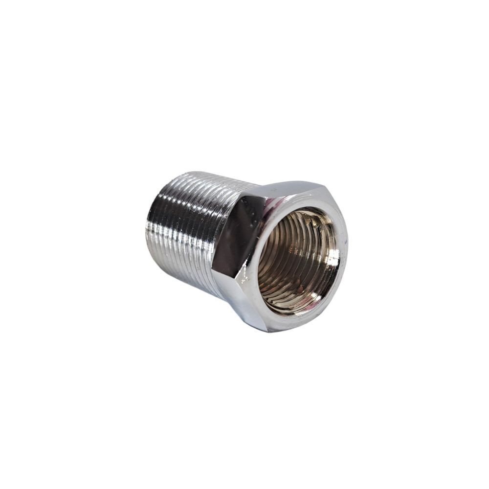 Bucha de Redução Cromada Longa Redutor 3/4 x 1/2 Latão