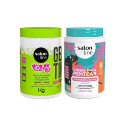 Kit Creme Definição Máxima + Gelatina Super Definição 1kg SaLon Line