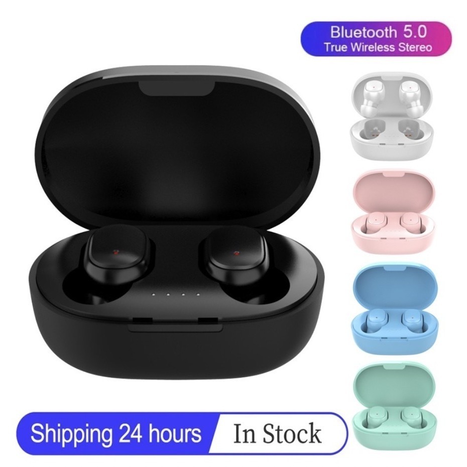 A6S TWS Fone De Ouvido Sem Fio Bluetooth 5.0 Estéreo Macaron Mini Fones Android Ios