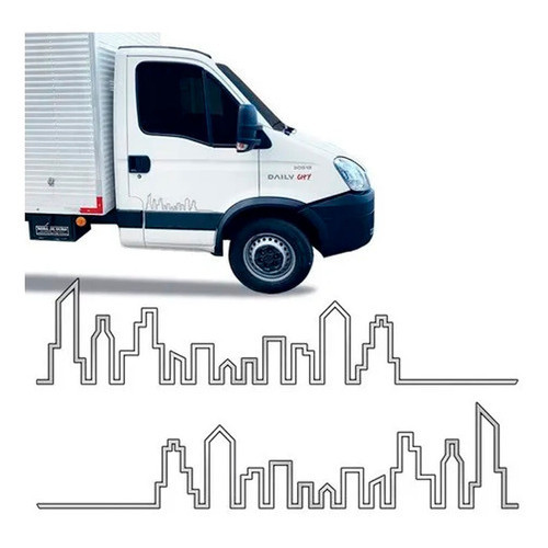 Par De Adesivo Emblema Caminhão Iveco Daily 30s13 City