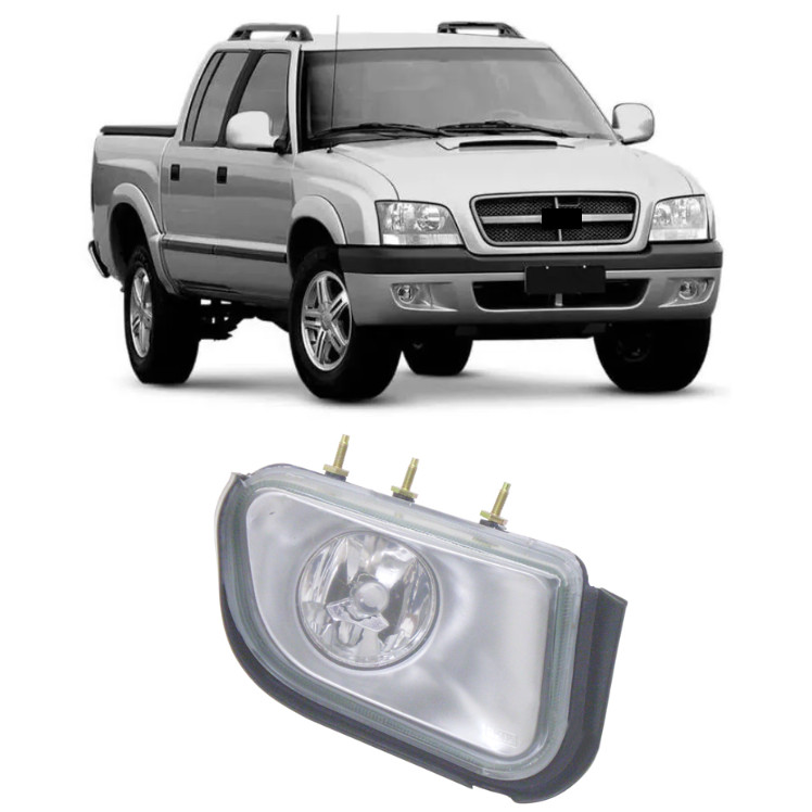 Farol Milha S10 Lente Vidro 2001 2011 Lado Direito