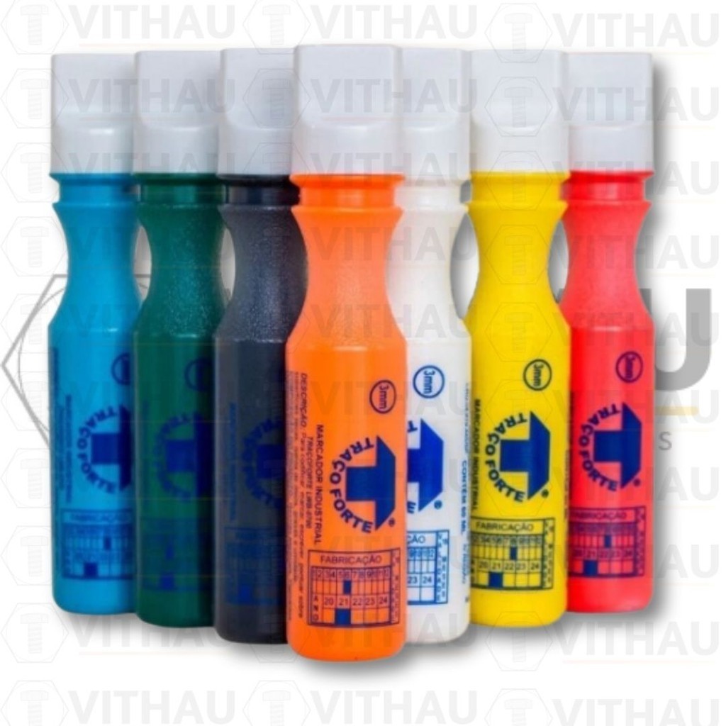 Marcador Industrial 3mm Traço Forte 60ml Ecológico - Baden em Oferta na Shopee