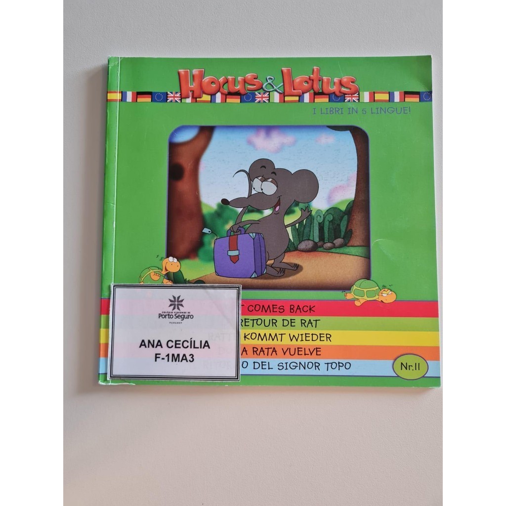LIVRO, I LIBRI IN 5 LINGUE, NR.11, RAT COMES BACK, LE RTOUR DE RAT, RATTE KOMMTWIEDER, DOÑA RATA VUELVE, HOCUS & LOTUS
