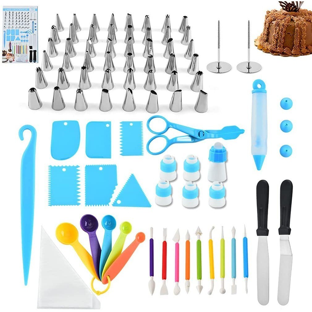 Kit Confeitaria Saco De Confeitar Estecas Pasteles Bico De Confeitar Adaptador Tesoura Para Rosa Faca De Desmoldagem Bolo Cupcake.
