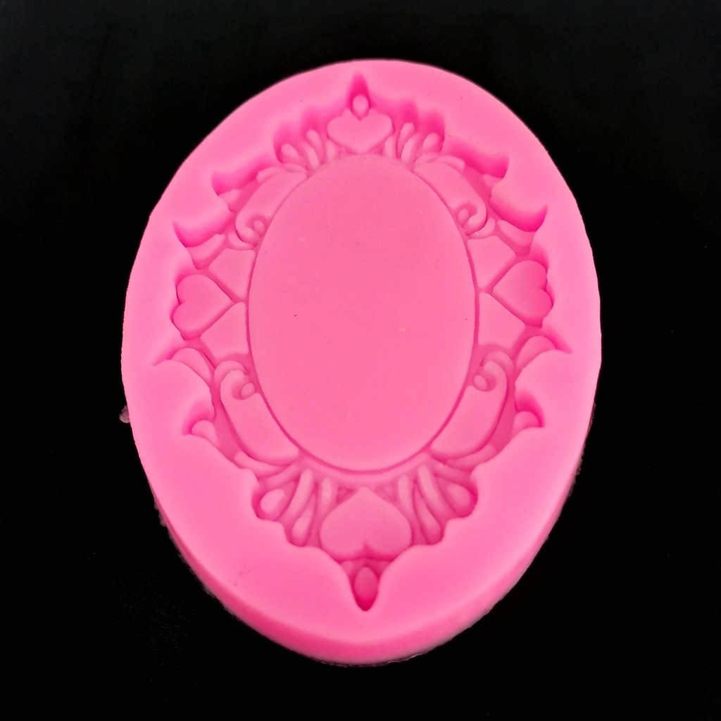 Molde de Silicone de Moldura Oval - C4157. em Oferta na Shopee