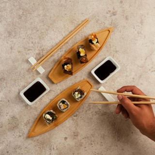 8 Peças para Sushi Lyor Nagasaki de Bambu em Oferta na Shopee