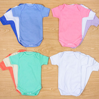 Kit Body para Bebê Manga Curta 3 Pçs Básico Colors Até 12 Meses