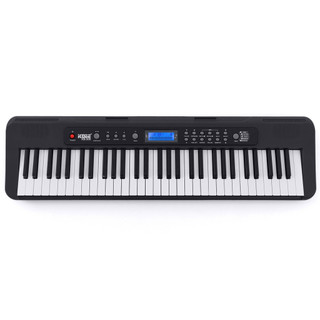 Kit Teclado Musical Kobe KB-300 5/8 61 Teclas Sensitivas com Pedal Sustain e Capa Preta
