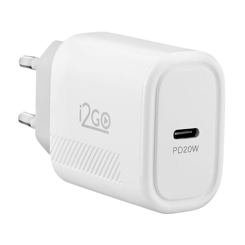 Carregador De Parede Turbo i2GO 20w 1 Saída USB-C Branco em Oferta na Shopee
