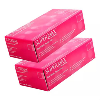Kit 2 Caixas Luva Nitrílica Rosa Pink Descartável 200 Unidades