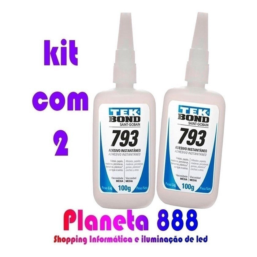 02 Adesivo Cola Istantanea Tek Bond 793 20g Antientupimento