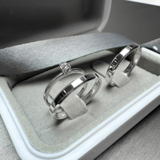 Aliança De Namoro Prata Chanfrada 4mm + Solitário 925 Pedra Zircônia Par de Alianças Compromisso Anel Noivado Aço Inoxidável Fininha Aço Inoxidável 316L em Oferta na Shopee