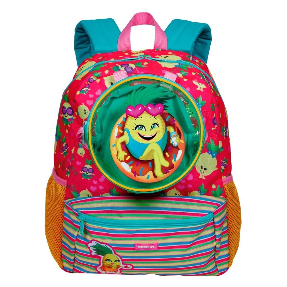 Kit Mochila Grande 20Y Abacaxi E Lancheira 20Y Abacaxi SESTINI