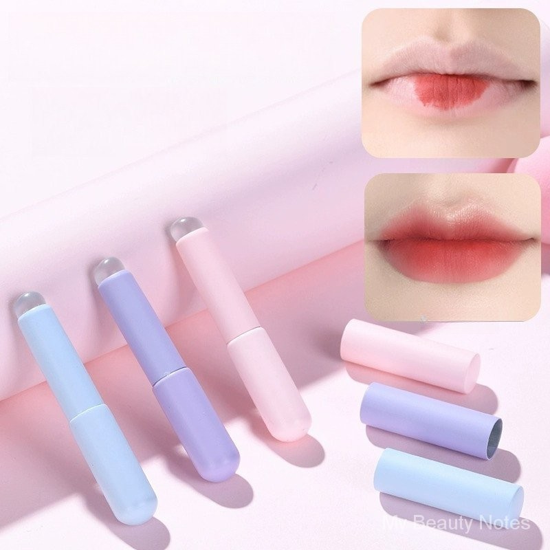 Upgraded Q Soft Silicone Lip Brush Concealer Portable round Head Lipstick with Lid Lip Glaze Brush Brushless Mark 5DKZ