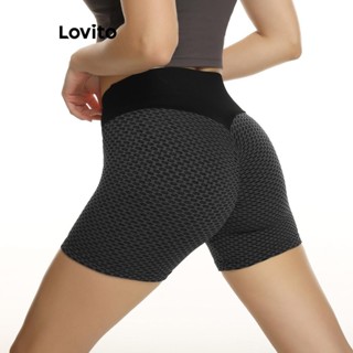 Lovito Leggings Esportivos Lisos Colorblock Esportivos Para Mulheres LNL50048