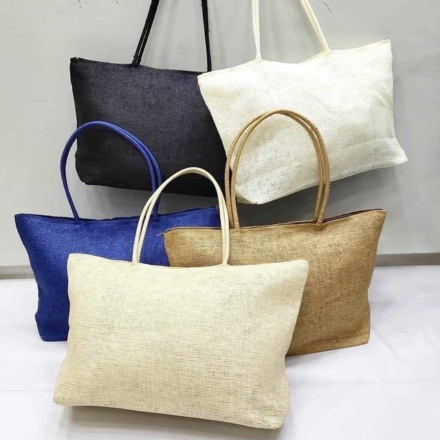 Bolsa praia palha sacola para personalizar com zíper e forro interno bolsa sacola de praia
