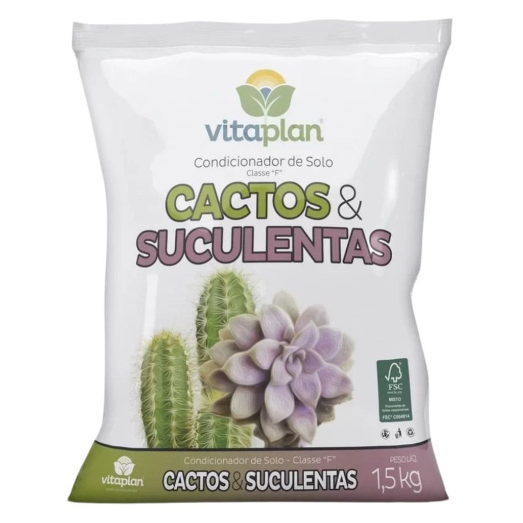 Terra Especial Para Cacto e Suculentas 2kg Substrato Composto Organico Natural Drenável Ecológico - Nutriplan