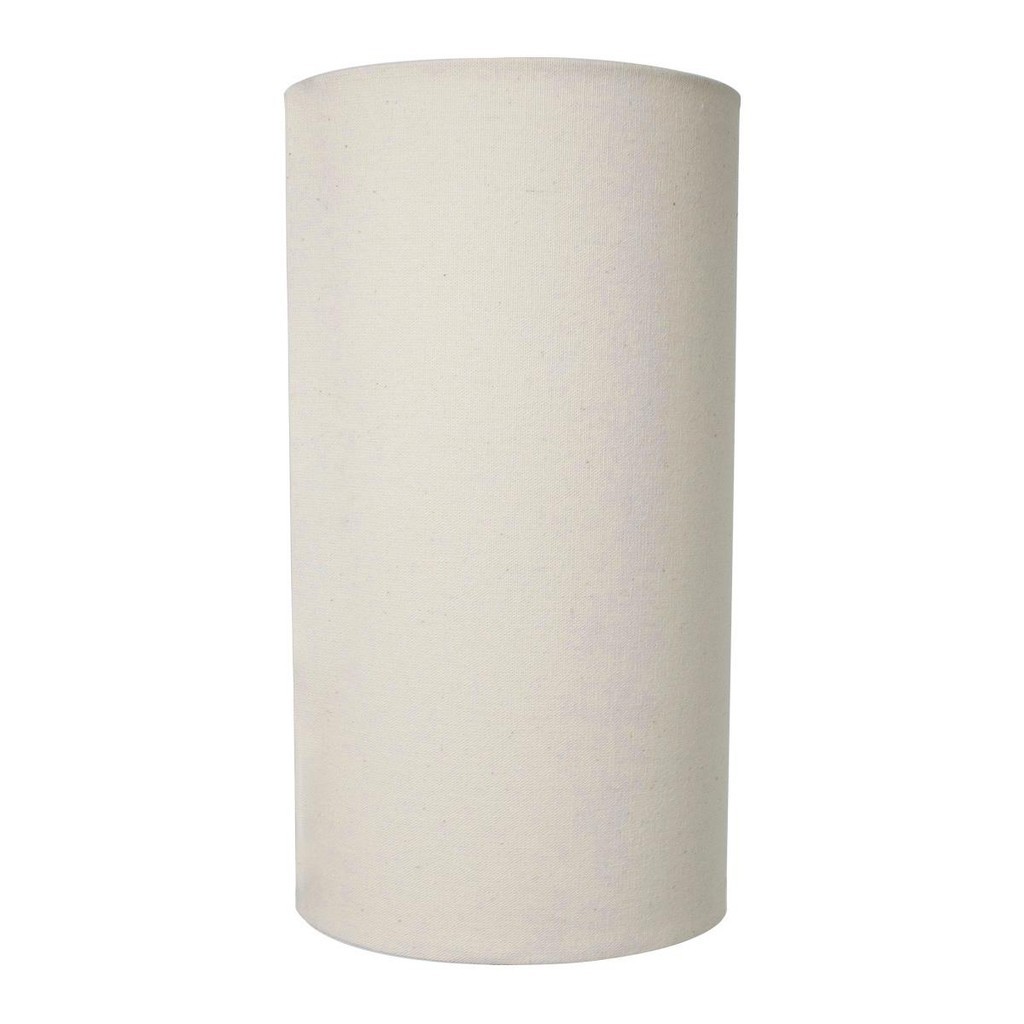 Imagem Cupula de abajur luminaria 24x13x13cm Cilíndrica de Tecido Algodão Soquete Importado Cor bege, preta Branca Ref 84