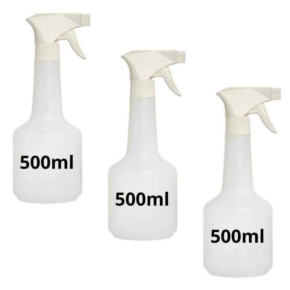 Kit 3 Borrifadores Pulverizadores Com Gatilho Spray Para Todo Tipo de Líquido 500ml