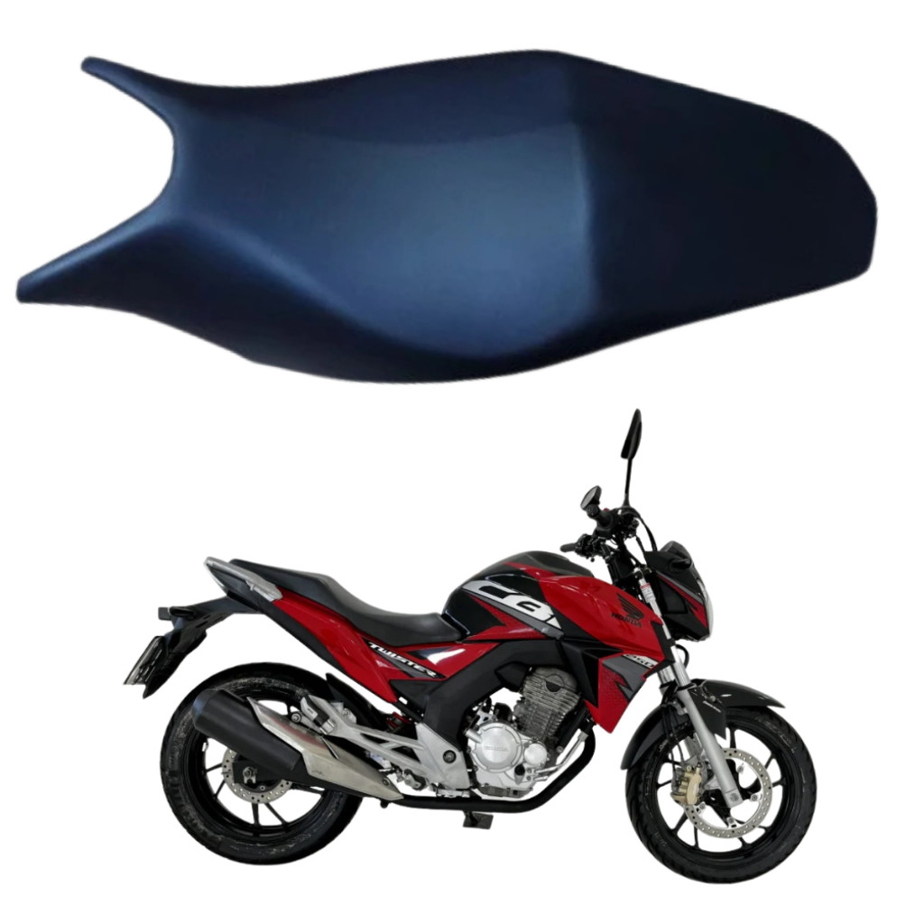 Capa do Banco Assento Mais Grossa Reforçada 0.8 MM Honda Cb 250 Twister 2016 2017 2018 2019 2020 2021 2022 em Oferta na Shopee