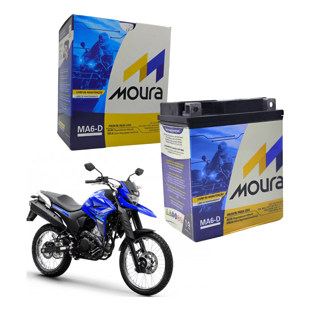 Bateria Biz 125 xre 300 Fazer 250 Cb 300 Lander Tenere 2005 2006 2007 2008 A 2024 Original Moura