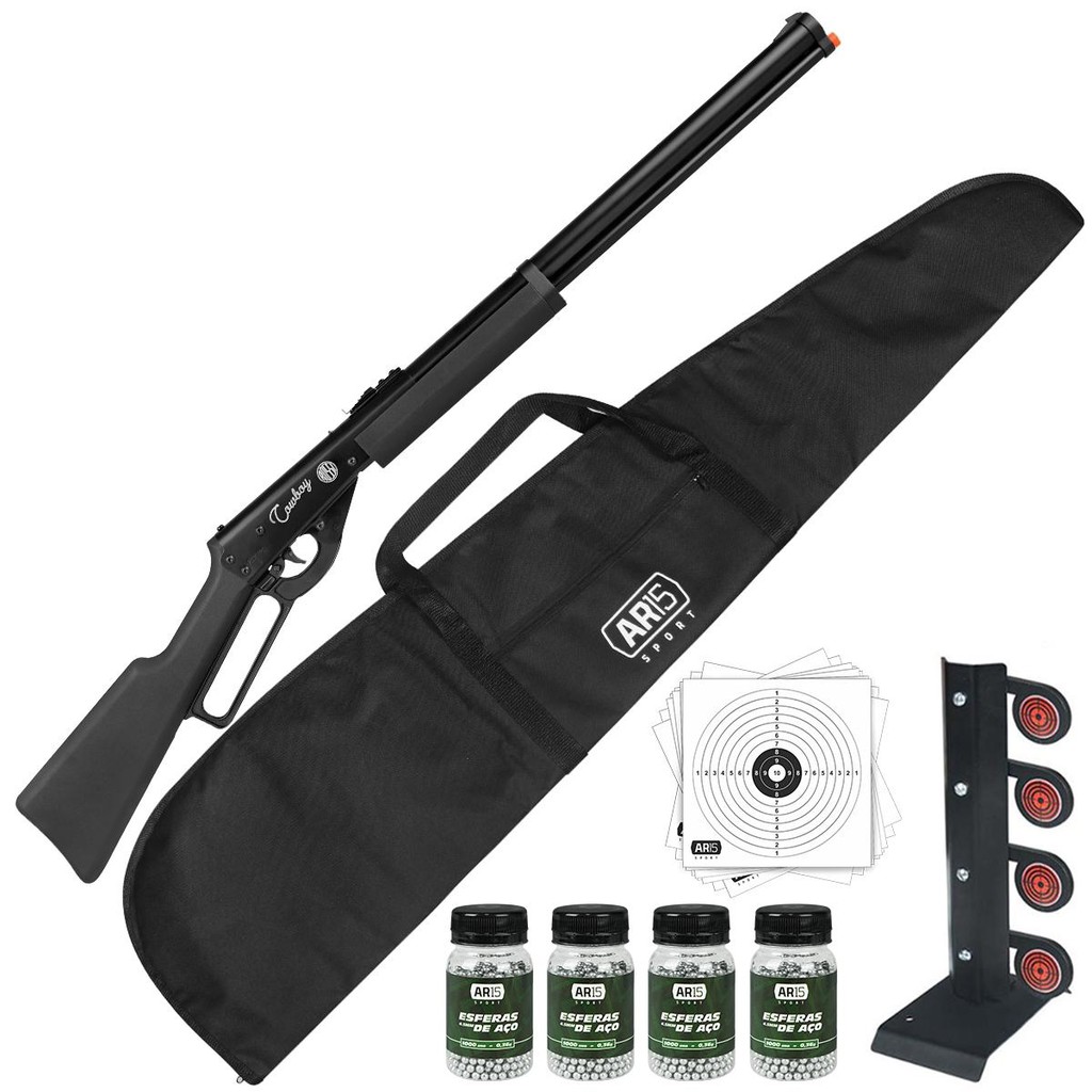 PRO 05 - CARABINA PRESSÃO COWBOY LEVER ACTION 4,5 MM POLIMERO - ROSSI em Oferta na Shopee