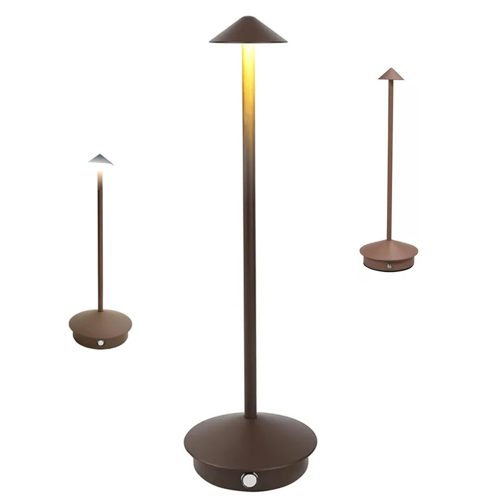 Luminaria de Mesa 3 Tons LED Controle de Intensidade USB Bateria Recarregavel Abajur Touch Decorativo Quarto Cabeceira