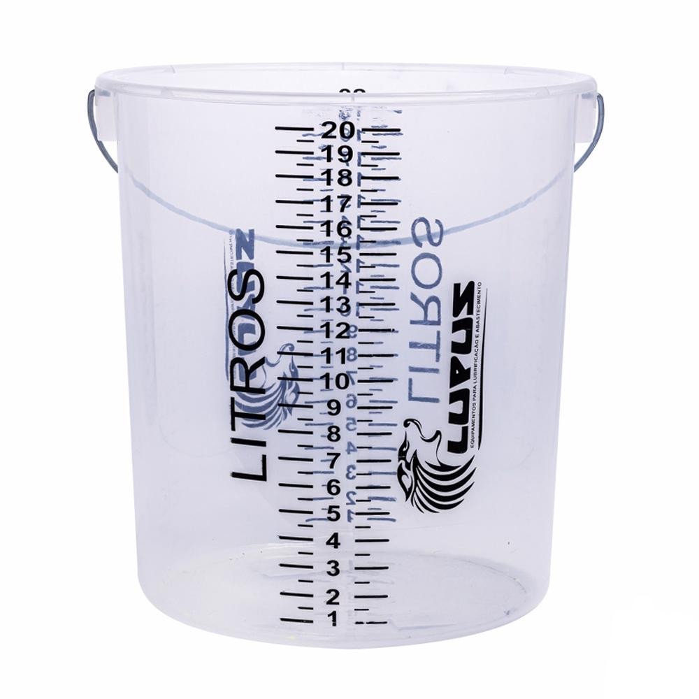 Balde Graduado Transparente Com Capacidade de 20L (2046) - Lupus em Oferta na Shopee