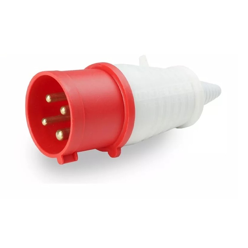 Kit Tomada e Plug Industrial Macho Fêmea Sobrepor 32A 380 4P