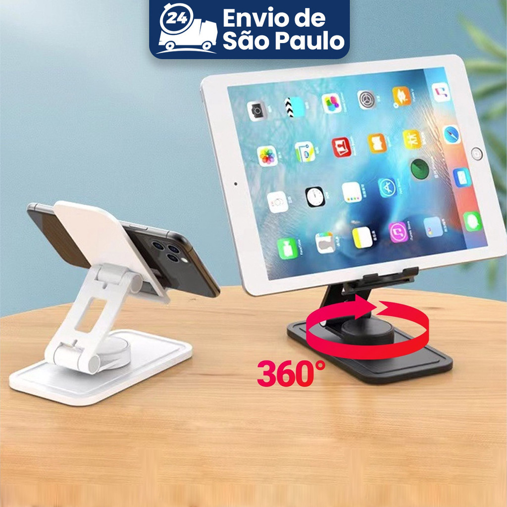 Suporte Para Celular e Tablet Dobrável Ajustável Apoio Mesa Portátil Articulado Ajustável ipad/iphone