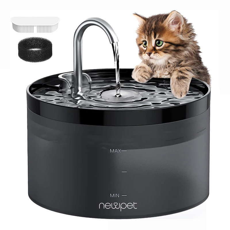 2L gato filtro da fonte de água bebedor ferroso automático sensor inteligente para gatos - Pets
