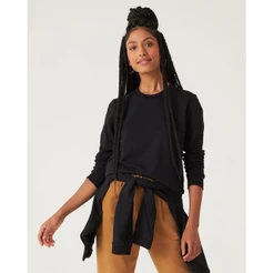 Blusão Básico Feminino Decote Redondo Moletom Stretch